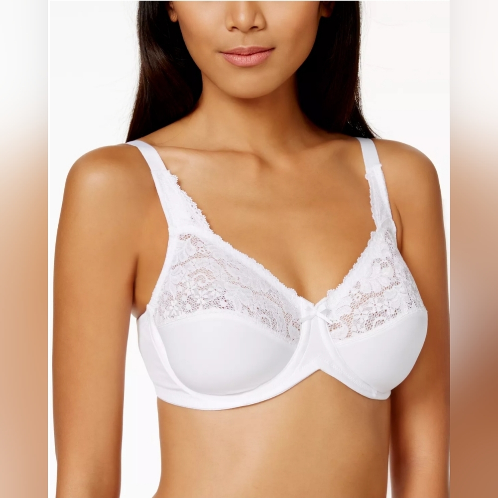 Lilyette White Lace Underwire Bra